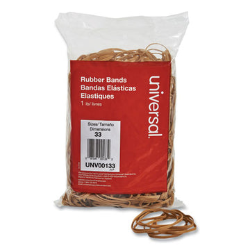 Universal® Rubber Bands, Size 33, 0.04" Gauge, Beige, 1 Lb Box, 640-pack freeshipping - TVN Wholesale